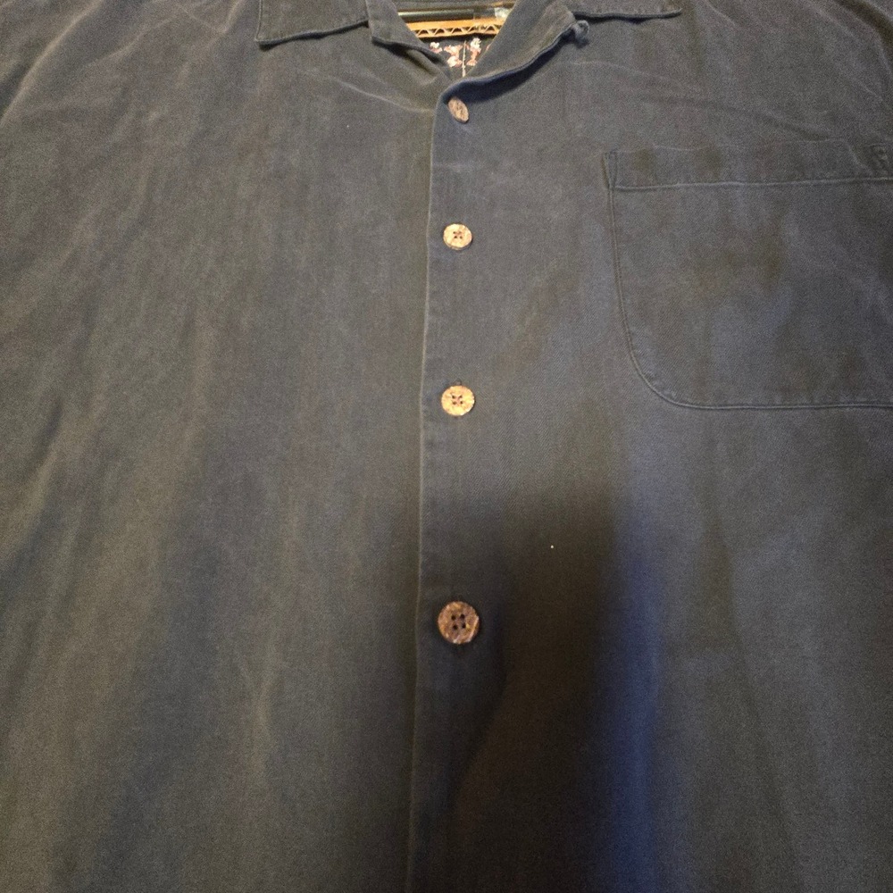 Tommy Bahama Mens XL Black Silk Bikinitini Martini Embroidered Camp Shirt XL - Picture 16 of 16
